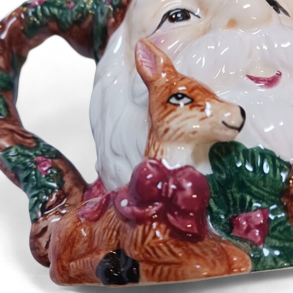 Vintage 1990s Woodland Santa Christmas Mug  Ceramic Coffee Hot Chocolate Cup Mug - Picture 10 of 14